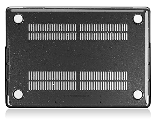 UESWILL Compatible with MacBook Pro 16 inch Case 2021-2026 Release M5 M4 M3 M2 M1 Pro Max chip Model: A3429 A3428 A3403 A3186 A2991 A2780 A2485, Glossy Sparkly Hard Shell Cover, Glitter Black - color: Glitter-Black, size: MacBook Pro 16" (M1 M2 M3 M4 M5)
