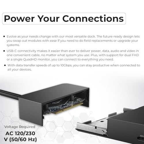 WD19 Dell Docking Station Dual Monitor - USB-C Dock with 180W Adapter, HDMI, DisplayPort, USB-C Cables - Dell Laptop Docking Station (Renewed)