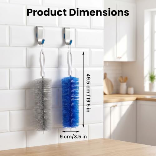 Bendable Microfiber Head, Fan Cleaning Brush Bendable Duster (Blue 1pc) | Reusable and Washable,Suitable for Cleaning Vents,Ceilings,Blinds,Furniture and Hard-to-Reach Areas - color: Blue 1pc