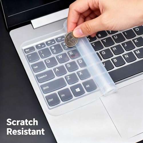 2PCS Universal Keyboard Film – Silicone Waterproof Cover for 15-17 Inches Laptops - Clear