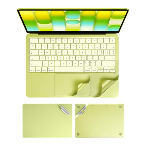 4 in 1 Ultra Thin 3M Vinyl Full Size Laptop Skin Palm Rest Sticker for 2026 New Released MacBook Pro Neo 13 Inch A3404 with A18 Chip - Citrus Yellow - color: Citrus Yellow