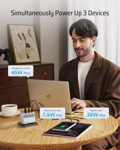 CUKTECH 15 Ultra 140W 20000mAh Power Bank+ 100W USB C 3-Port Charger Combo, Multi-Device Fast Charging, Portable Laptop Charger for MacBook Pro/Air, iPhone 16/15/Pro, Samsung Galaxy, Pixel, and More
