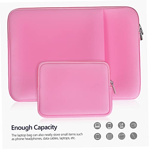 TEHAUX Laptop Case Shockproof Sleeve with Storage Pocket Lightweight Carrying Cover for Women for Work and Travel Stylish Design
