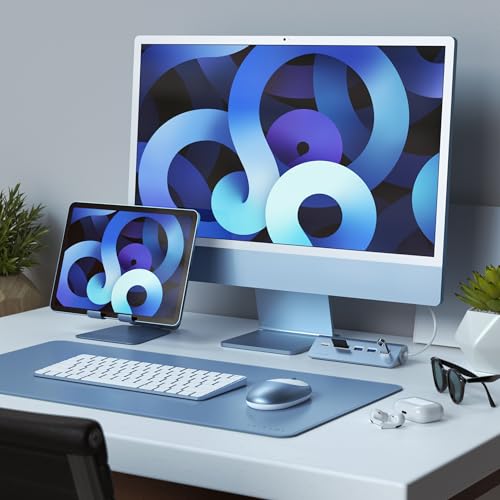 Satechi M1 Wireless Bluetooth Mouse, USB-C Rechargeable, Compact & Portable, for MacBook Air/Pro/Neo, iPad Air/Pro, iPad mini, Mac mini, iMac & Windows - Blue - color: Blue