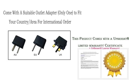 UpBright 10V AC Adapter Compatible with Sega Genesis 2 MK-1631 50 MK-2103 3 32x Nomad GENESIS3 MK-1479 Game Gear Drive II Console Performance P-085 MULD4810850 INNOVATIONS 7-38012-34010-3 Power Supply