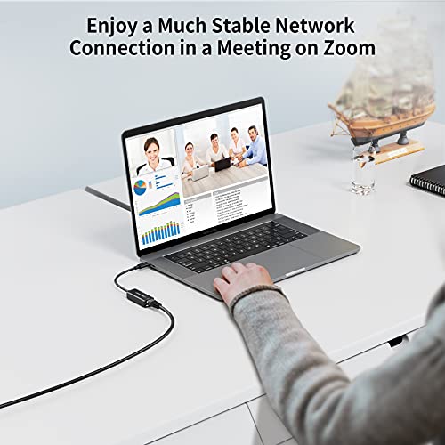 CableCreation USB C to 2.5G Ethernet Adapter, USB C 3.1 to RJ45 2.5 Gigabit LAN Thunderbolt 3, Compatible with MacBook Pro MacBook Air iPad Pro Surface Pro 7 Dell XP15 13 Chromebook Windows Mac OS - style: 2.5Gbps