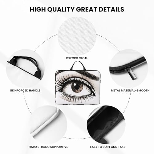 14 Inch Laptop Sleeve Case Waterproof Lightweight Laptop Case BagsEyelash Travel Laptop Bag With Handle For Women Men