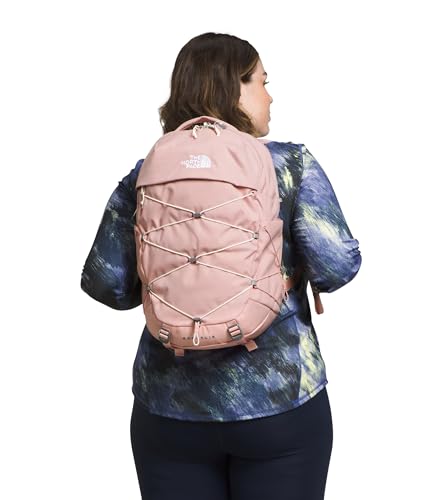 The North Face Borealis Laptop Pack, Pnk Moss Dk Hth/Gardenia Wht-NPF, OSFA | Everyday Travel Bag, Laptop Sleeve, Reflective Details - color: Pink Moss Dark Heather/Gardenia White-npf