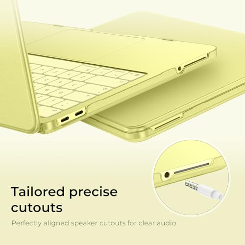 EooCoo for MacBook Neo Case 13 inch, Scratch Resistant, Original Citrus | 4 in 1 Kit, Durable, Easy Snap-On, Stays New, Model A3404 (A18 Pro Chip) - color: Original Citrus