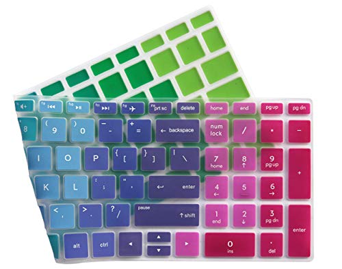 Keyboard Skin Compatible for 15.6" HP Pavilion X360 15-br075nr, HP Envy x360 15m-bp 15m-bq, HP Spectre x360 15-ch011dx,HP Pavilion 15-cb 15-cc 15-cd 15-bw 15-bs & 17.3" HP 17m-ae 17-bs Series -Rainbow - color: Rainbow
