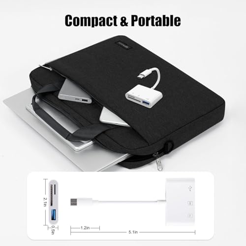 USB C SD Card Reader for iPhone 15 16 17, SD Card Adapter with SD MicroSD USB 3 Ports, USBC Memory Card Reader for iPhone 15 16, iPad, Mac, MacBook Pro/Air,Digital Camera Adapter iPhone, Android