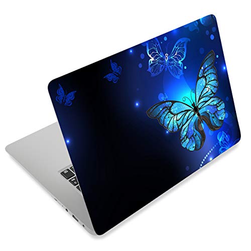 Laptop Skin Sticker Decal,12" 13" 13.3" 14" 15" 15.4" 15.6 inch Laptop Skin Sticker Cover Art Decal Protector Notebook PC (Blue Butterfly) - color: Blue Butterfly