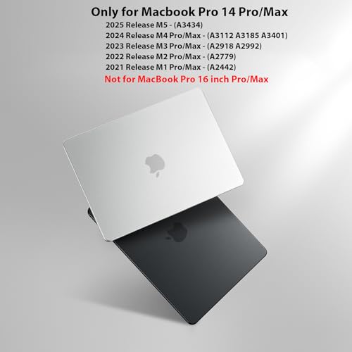BlueSwan Flexible Case for MacBook Pro 14 inch, M5-M1 Pro/Max 2026-2021 | Anti-Scratch Protective Laptop Cover with Grippy Matte Texture, Seamless Fit and Lightweiht, Frosted White - color: Frosted White, size: Pro 14-inch (2026-2021)