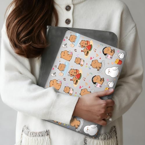 for MacBook Air 13.6 Inch Case M5/M4/M3/M2 2026-2022 Release A3449 A3240 A3113 A2681 Cute Capybara Kawaii Animal Design Crystal Clear Girly Case Laptop Protective Hard Shell Cover - color: Capybara