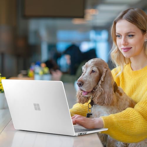 Crystal Frosted Case for 15" Microsoft Surface Laptop 8 2026 for Business 2024 2025 (7th Edition), Lightweight Ultra-Slim Shell with Keyboard Cover, OTG Adapter & Webcam, Frosted Clear - color: Frosted clear