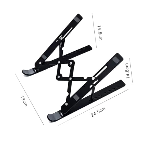 Laptop Stand for Desk, Laptop Riser ABS Foldable Portable Notebook Holder,10-16.9“ Laptops and Tablets Black,Ventilation Cooling Laptop Stand (Black)