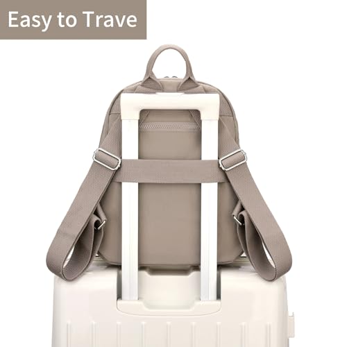 Tanweibago Mini Nylon Women Backpacks,11L Small Ladies backpacks Casual Lightweight Women Shopping Travel Daypack (Champagne) - color: Champagne