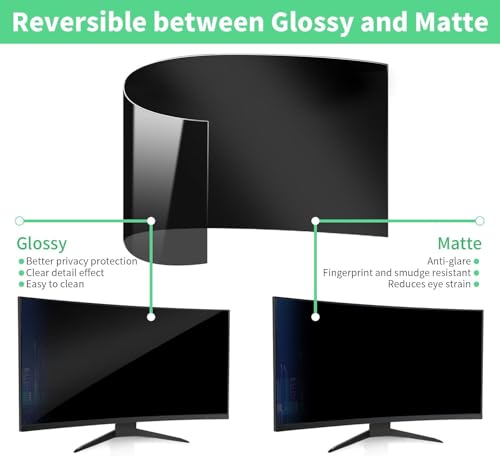 2 Pack 34 Inch Privacy Screen for 21:9 Curved and Flat Monitors | Removable Anti Glare & Blue Light & UV Reduces Eye Strain, ±30° Privacy Filter for Monitors Keeps Data Safe, Lightweight - size: 2 Pack-34''Monitor Screen Protector (21:9)