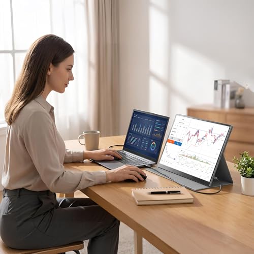 Portable Gaming Monitor 16 Inch 144Hz 1920x1200 FHD+ USB-C Portable Monitor, HDR IPS Second Screen for Laptop MacBook Pro PC PS5 Xbox Switch - size: 16inch 144hz