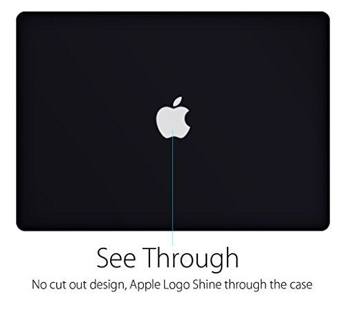 UESWILL 2in1 Smooth Soft-Touch Matte Hard Shell Case with Silicone Keyboard Cover Compatible with MacBook Pro 15 inch with CD-ROM (Non-Retina) (Model A1286) + Microfibre Cleaning Cloth, Black - color: Black, size: MacBook Pro 15" (CD-ROM)