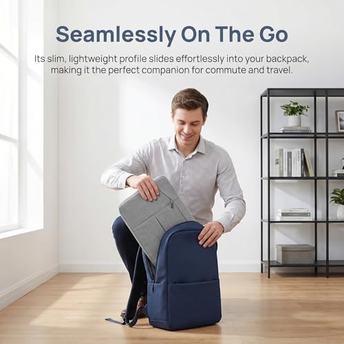 Laptop Office Bag Polyester Case Sleeve for Mate Book Think pad Office Bag-Gray - color: Gray