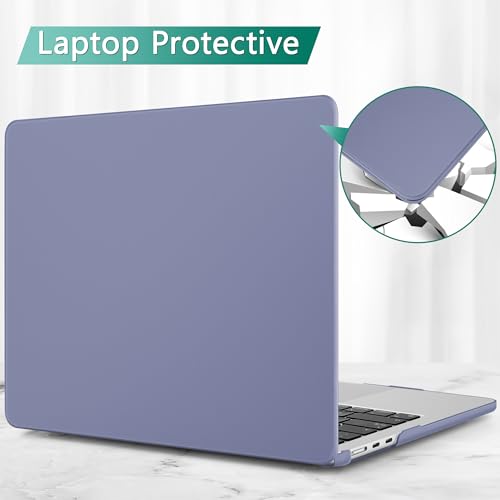 May Chen for 2026 MacBook Air 15 inch Case 2025 2024 2023 A3448 M5 A3241 M4 A3114 M3 A2941 M2 with Liquid Retina Display & Touch ID, Plastic Hard Shell with Keyboard Cover - Lavender Gray - color: Lavender Gray
