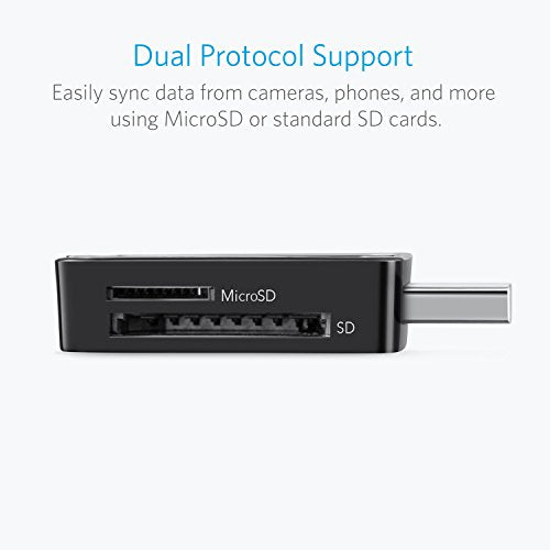 Anker USB 3.0 SD Card Reader, 2-in-1 for SDXC, SDHC, MMC, RS-MMC, Micro SDXC, Micro SD, Micro SDHC, UHS-I Cards - CardReader, Micro SD Card Reader (Pack of 2) - size: USB 3.0 Card Reader
