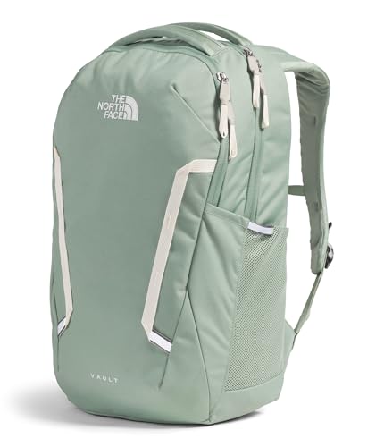 The North Face Vault Everyday Laptop Backpack, Slate Moss/Wht Dune, OSFA | Commuter Travel Bag, Water-Repellent, Spacious Main Compartment - color: Slate Moss/White Dune