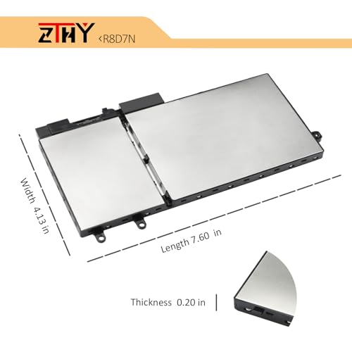 51Wh R8D7N 1V1XF Laptop Battery Replacement for Dell Precision 3540 3550 | Inspiron 7590 7591 7791 2-in-1 Latitude 5400 5410 5500 5510 Series P80F P80F001 P84F H82T6 0C5GV2 0W8GMW 4GVMP 11.4V 3-Cell - size: 7.60*4.13*0.20 inch R8D7N