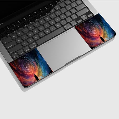 Universal Laptop Skin Sticker with 2 Wrist Pad Skins, Waterproof Scratch Resistant Vinyl Laptop Cover Decal, Cut to Fit for 11–15.6 Inch MacBook HP Dell Lenovo, Interstellar Universe - color: Interstellar Universe