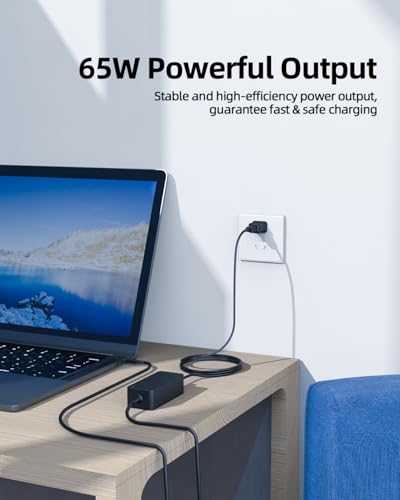 65W 45W Laptop Charger Fit for Dell Inspiron 15-3000 15-5000 15-7000 3530 3520 3593 3501 3521 3505 3511 3515 3535 3500 3510 1525 5500 5566 5755 P25T P24T P75F Replacement (UL Safety Certification)