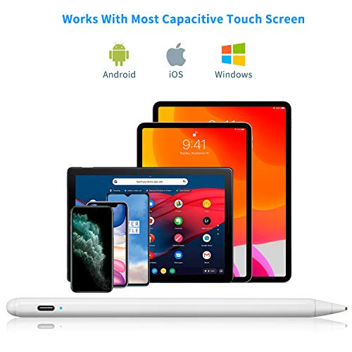 Chromebook Flip 2-in-1 Touchscreen Laptop Stylus Pen, Active Pen Digital Capacitive Stylus for ASUS Chromebook Flip 2-in-1 Laptop Stylus with Ultra Fine Tip,Touch-Control and Rechargeable,White - color: White