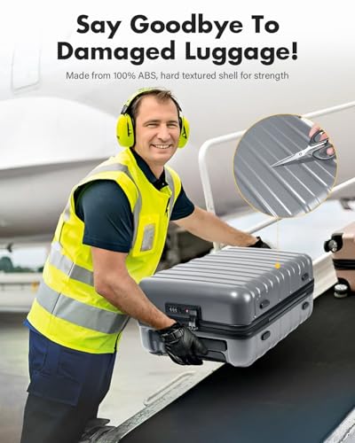 Lekesky 18 Inch Expandable Carry On Luggage Airline Approved, Grey | Durable ABS, Small Underseat Carry-on Luggage with TSA Lock Spinner Wheels, Personal Item Luggage Removable Wheels for Travel - color: C-Grey, size: 18 Inch