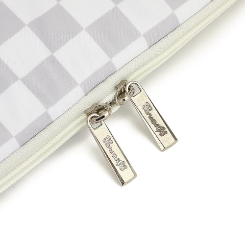 Canvaslife 13.3-Inch Laptop Case, Shockproof, Waterproof and Protective Travel Sleeve Compatible with MacBook Air, MacBook Pro, HP, Lenovo, Dell Inspiron 13-13.3-Inch Laptops (Grey Checker) - color: Grey Checker, size: 13 inch/13.3 inch