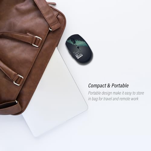 Wireless Mouse (Bluetooth+2.4G) Rechargeable Portable Silent Computer Mouse with Quiet Click and 3 DPI for Laptop/PC/Mac/MacBook/Chromebook/Surface Pro/iPad/Tablet (Whale1) - color: Whale1