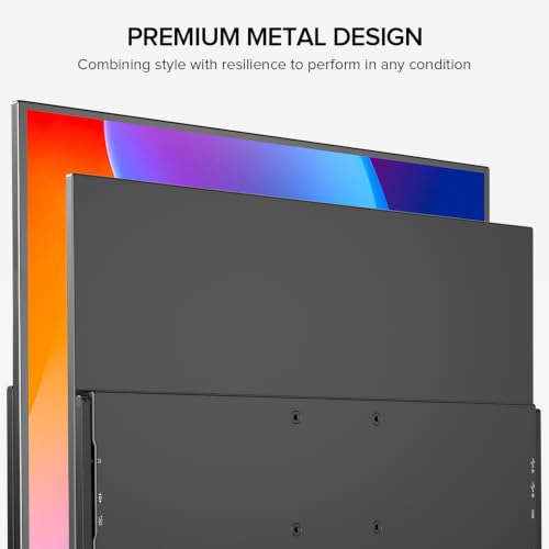UPERFECT Portable Monitor, 18.5" 120Hz 1080P Laptop Gaming Display | 125% sRGB, HDR, FreeSync, 350 Nits Brightness, VESA Support, Stand Included, USB-C & Mini HDMI Screen for Gaming & Travel - size: 18.5"