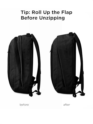 ALPAKA Metro Backpack 12L Compact Laptop Backpack Black | Laptop Sleeve Fits 14-inch Laptop, Internal Water Bottle pocket for Men and Women, Weatherproof Fabric Axoflux 300D - color: Black-axoflux 400d