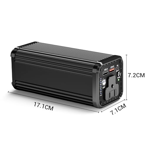 Laptop computer with AC power interface, 100W Type-C PD 65W fast charging type, featuring input and output functions, 2 USB-A outputs (QC3.0 18W), suitable for business travel and outdoor activities.