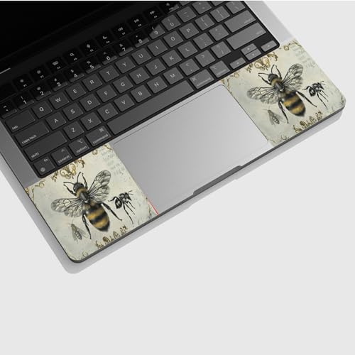 Universal Laptop Skin Sticker with 2 Wrist Pad Skins, Waterproof Scratch Resistant Vinyl Laptop Cover Decal, Cut to Fit for 11–15.6 Inch MacBook HP Dell Lenovo, Bee - color: Bee