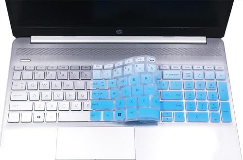 Keyboard Skin Compatible for 15.6" 17.3" HP 15-dw 15-dy 15-ef 15-da/db 15-bs/bw 17-by/ca 15-dy2702dx 15-dy4013dx 15-dw0083wm 15-ef2013dx 15t-da100 15-db0011dx 17-by4623dx by4025nr by4061nr (Ombre Blue - color: Ombre Blue