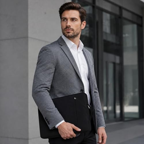 RAINYEAR 13.3 inch Laptop Sleeve Carrying Case with Handle & Pocket, Black | Protective Padded Polyester Laptop Sleeve Case Briefcase for 14 inch MacBook Pro/Max 13.3 Inch MacBook Pro/Air Computer PC - color: Black, size: 13"-13.3"
