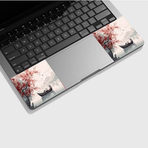 Universal Laptop Skin Sticker with 2 Wrist Pad Skins, Waterproof Scratch Resistant Vinyl Laptop Cover Decal, Cut to Fit for 11–15.6 Inch MacBook HP Dell Lenovo, Ink Painting - color: Ink Painting