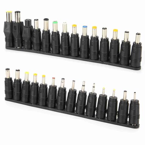 28Pcs DC Power Adapter Tips 5.5x2.1mm - Universal Charging Conversion Head Replacement Power Connector for Laptop