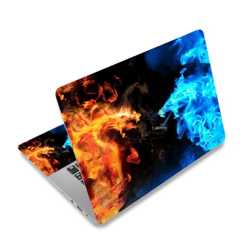 Laptop Skin Sticker Decal 12 .1 13 13.3 14 15 15.4 15.6 inch Personalized Universal Notebook Vinyl Skin Stickers Cover Art Decal Computer Protector (Ice Fire) - color: Ice Fire