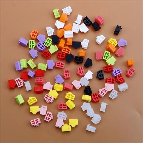 RJ45 dust Cover 100 PCS Ethernet Hub Port RJ45 Anti Dust Cover Cap Protector Plug Female Jack Connector Silicone Dustplug(White) - color: WHITE