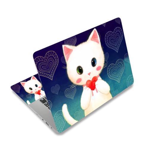 Laptop Skin Sticker Decal 12 .1 13 13.3 14 15 15.4 15.6 inch Personalized Universal Notebook Vinyl Skin Stickers Cover Art Decal Computer Protector (Cute Cat) - color: Cute Cat