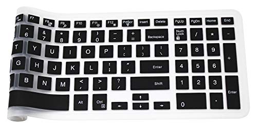 Keyboard Cover Skin Compatible with 15.6" Dell Inspiron 15 3000 5000 7000 Series; 15.6 inch Dell G3 G5 G7 Series; 17.3" Dell Inspiron 17 5000 Series; 17.3" Dell G3 Series (with Numeric Keypad) Black - color: Black