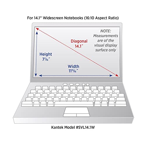 Kantek Secure-View Blackout Privacy Filter for 14.1-Inch Widescreen Notebooks (Measured Diagonally – 16:10 Aspect Ratio), Anti-Glare, Anti-Blue Light (SVL14.1W) - style: 14.1" Widescreen (16:10 Ratio)
