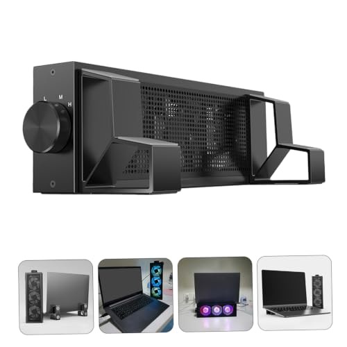 NUOBESTY 1set RGB Laptop Cooling Pad Stand Fan Practical Laptop Accessory for Gaming and Work and Sturdy Design