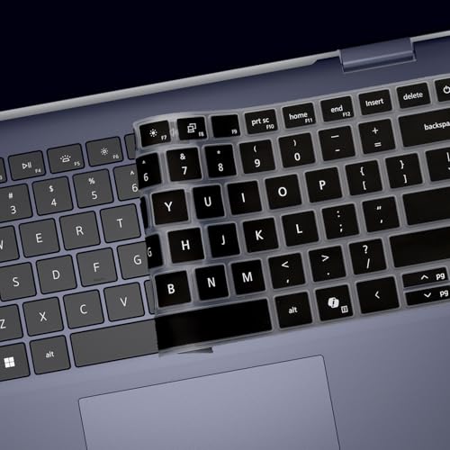 Keyboard Cover for Dell 14 Plus DB04250 DB04255 DB14250 DB14255 14", Dell Inspiron 14 5440 5441 5445 7440 7441 7445 & Inspiron 16 7640 US Layout (Not Fit:Dell 14S & 14 DA14250 Premium)-Black - color: Black